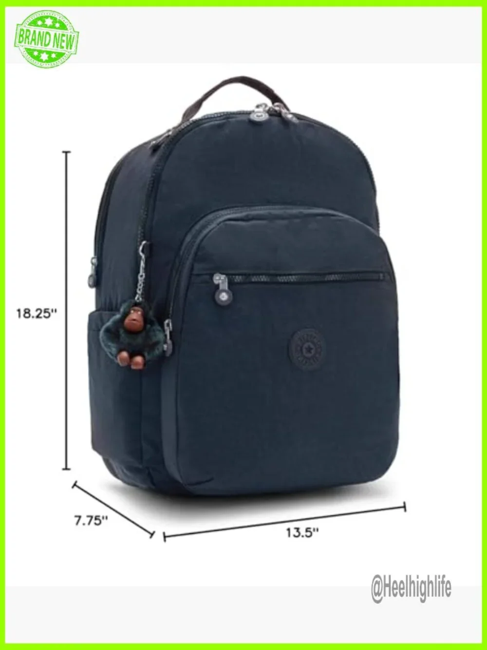 Extra Large 17" Laptop Backpack, Durable Nylon, Padded Straps, Water Resistant - Picture 2 of 6
